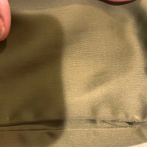 Mittoshop Olive Paperbag Silk Pants | Size M | Boho Chic - Picture 4 of 8